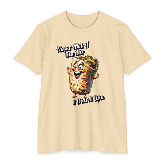 Burrito Lover 2 T-Shirt - "Never Met a Burrito I Didn't Like"