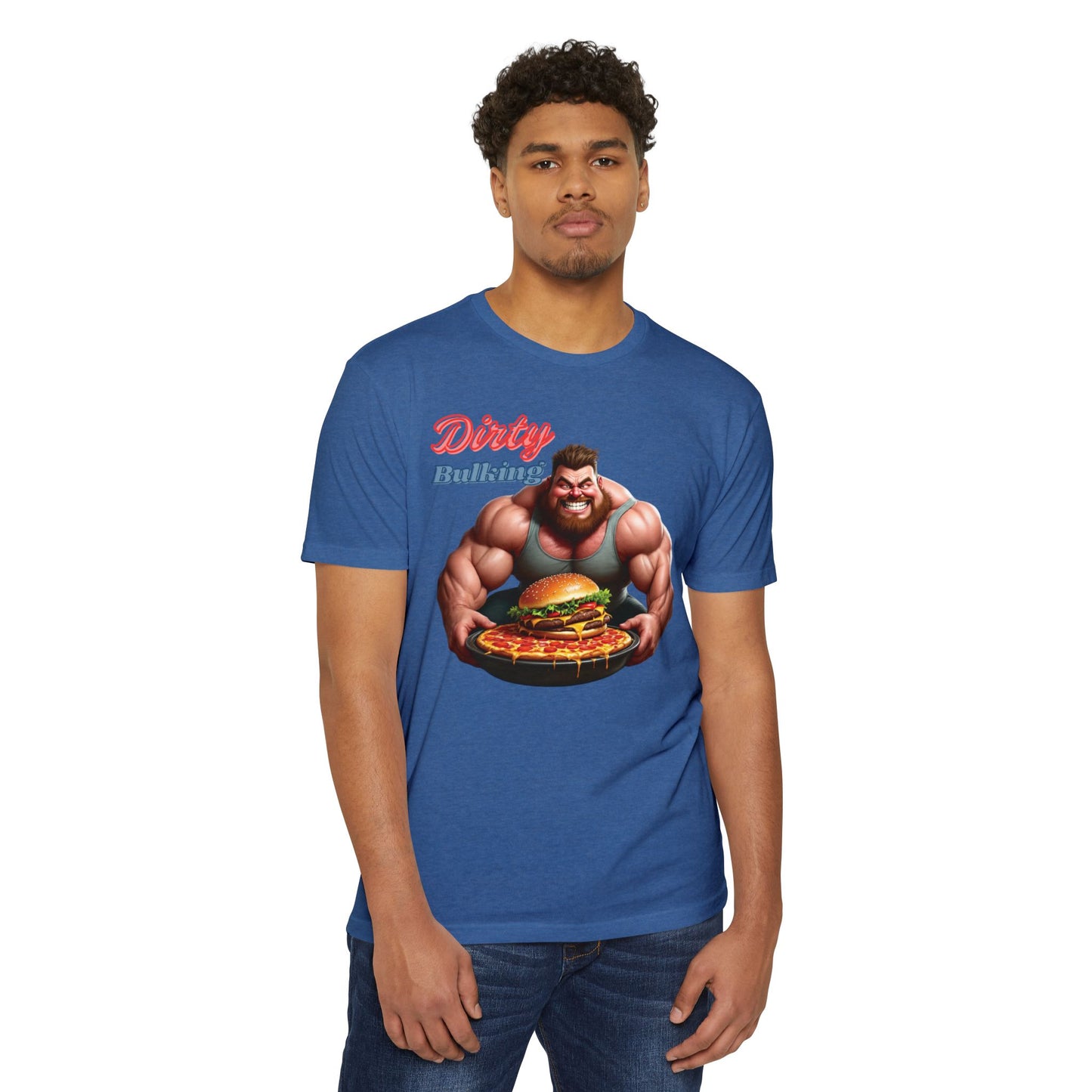 Dirty Bulking Unisex CVC T-Shirt - Fun Fitness Apparel for Gains Lovers