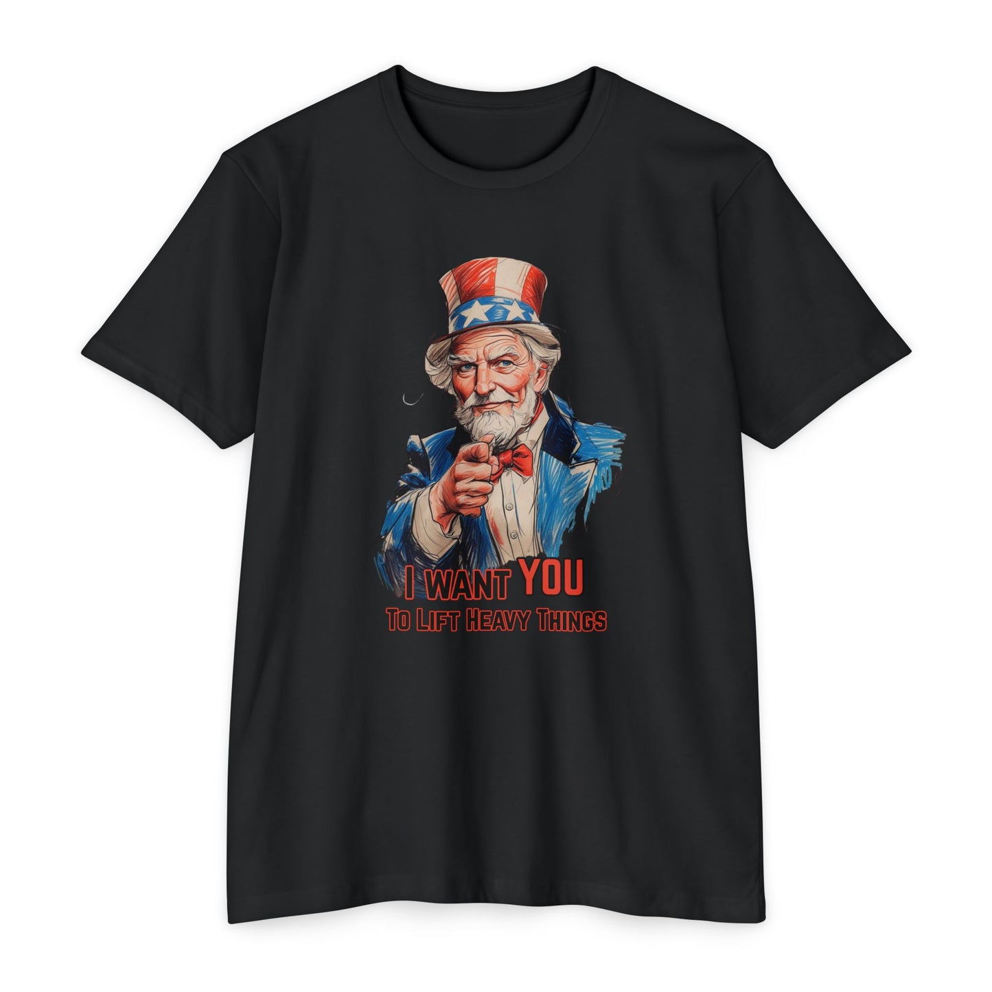 Uncle Sam Fitness T-shirt, Motivational Gym Wear, Lift Heavy Things Tee, Funny Workout Top, Gift for Gym Lovers