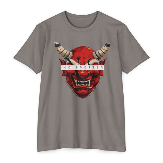 No Spotter Oni Red Unisex CVC Jersey T-shirt