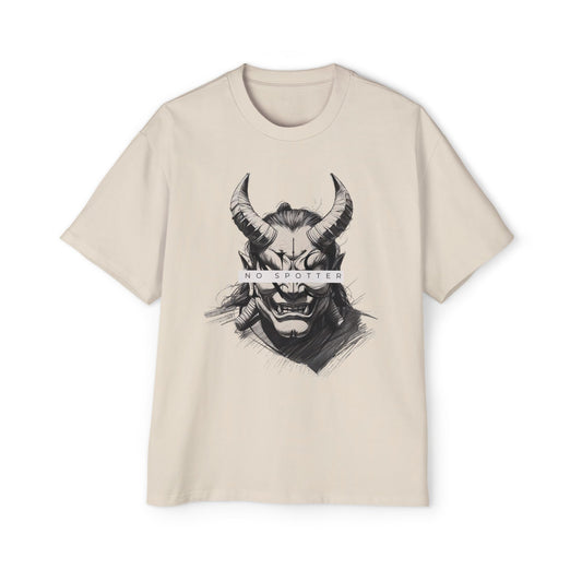 No Spotter Grey Oni Men's Oversized Graphic Tshirt