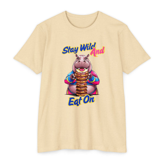 Stay Wild Hippo Variant 1 - Unisex T-Shirt