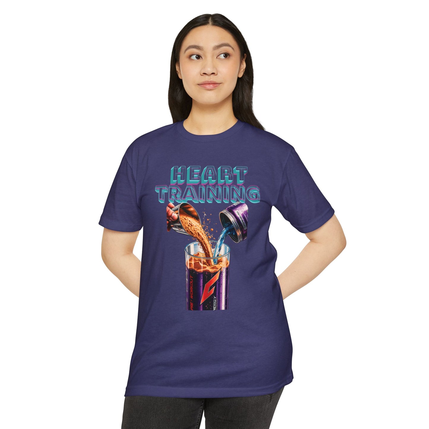 Heart Training Purple Unisex CVC Jersey T-Shirt