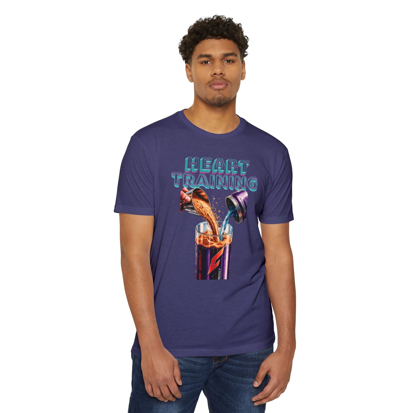 Heart Training Purple Unisex CVC Jersey T-Shirt