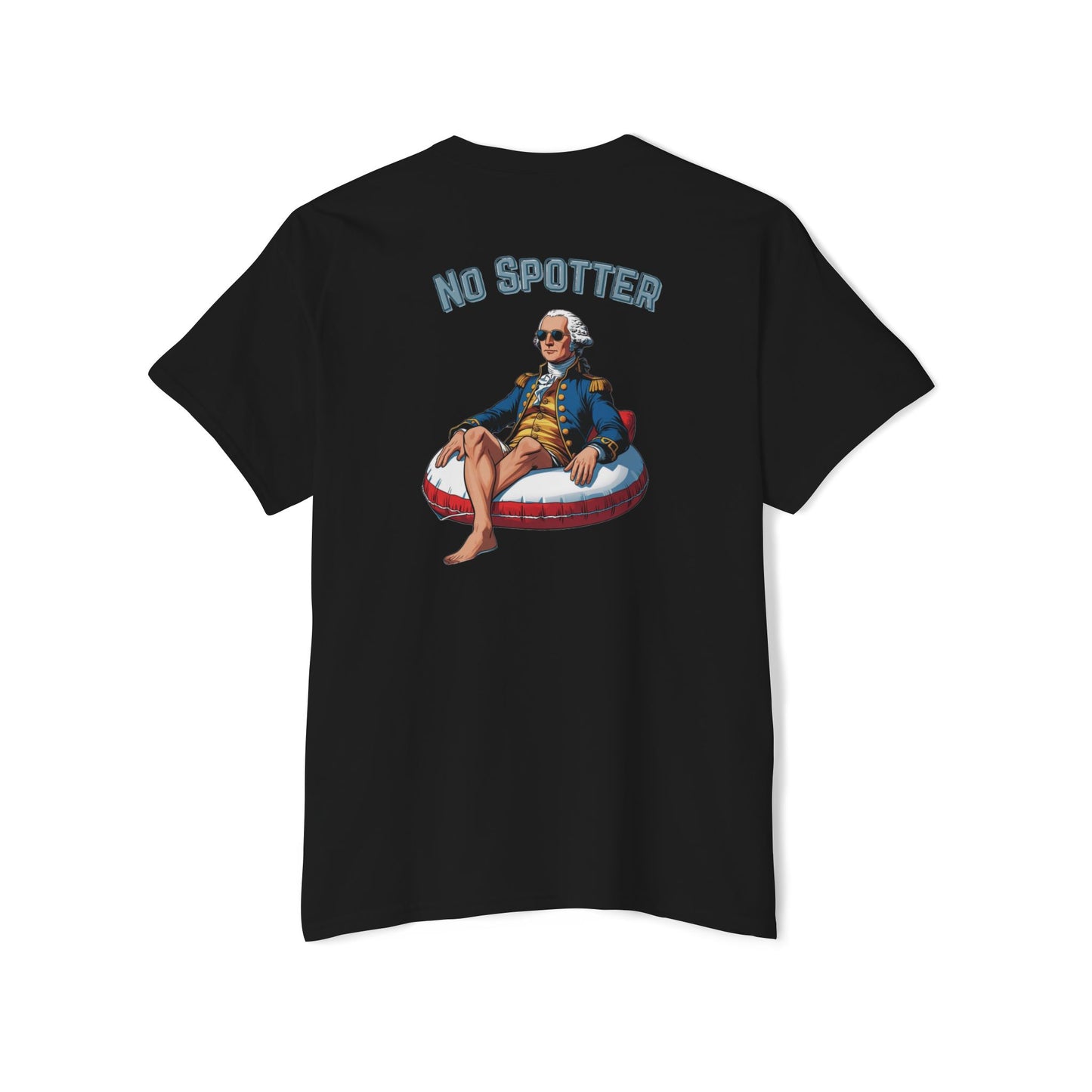 Unisex Pocket Tee - No Spotter! Graphic T-Shirt for BBQs, Pool Parties, Summer Fun, Lounge Wear, Gift Ideas