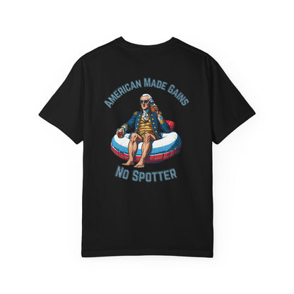 American Made Gains Unisex T-Shirt | Fun Fitness Tee, Gym Apparel, Gift for Him, Casual Wear, Adult Humor Shirt