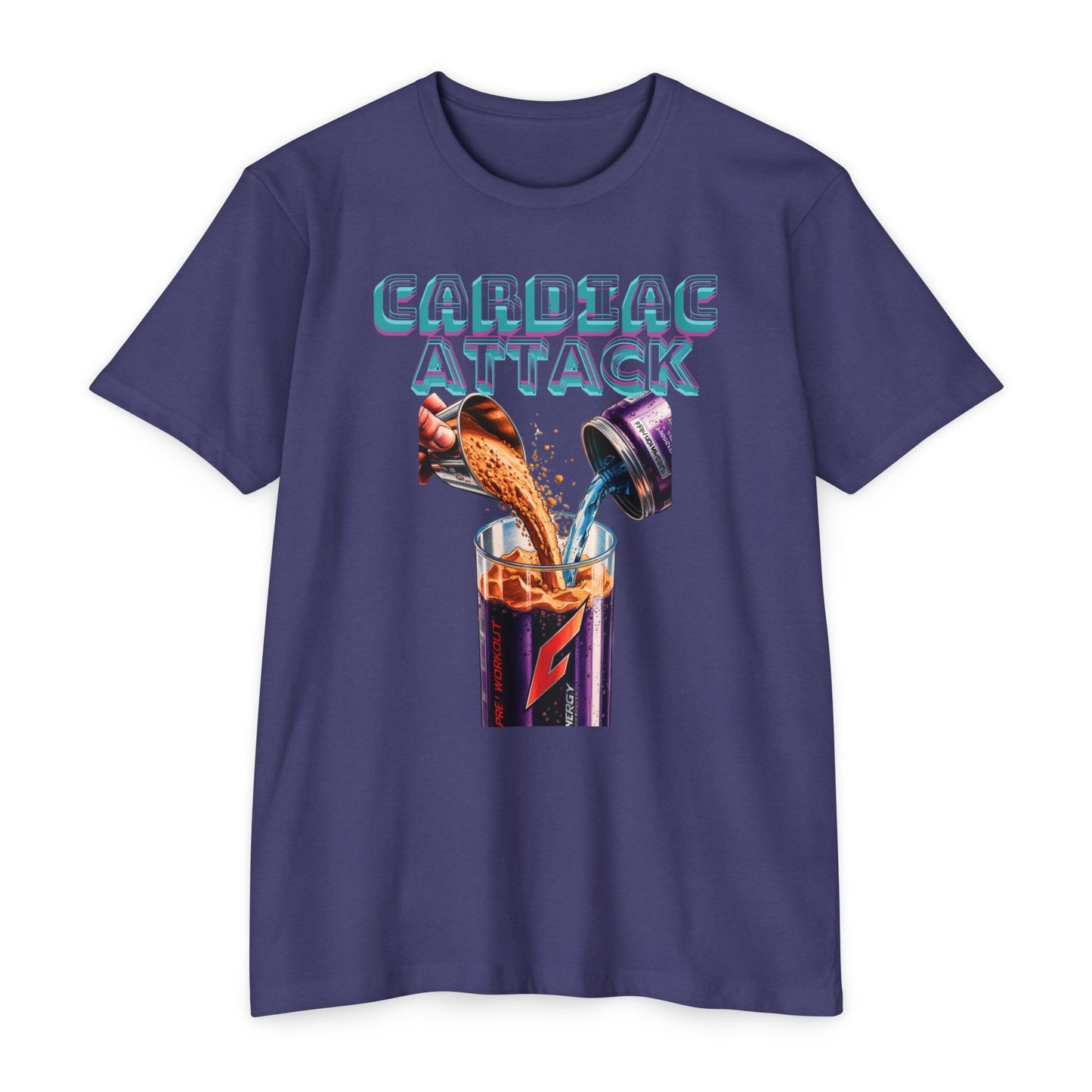 Cardiac Attack Purple Unisex Jersey T-Shirt