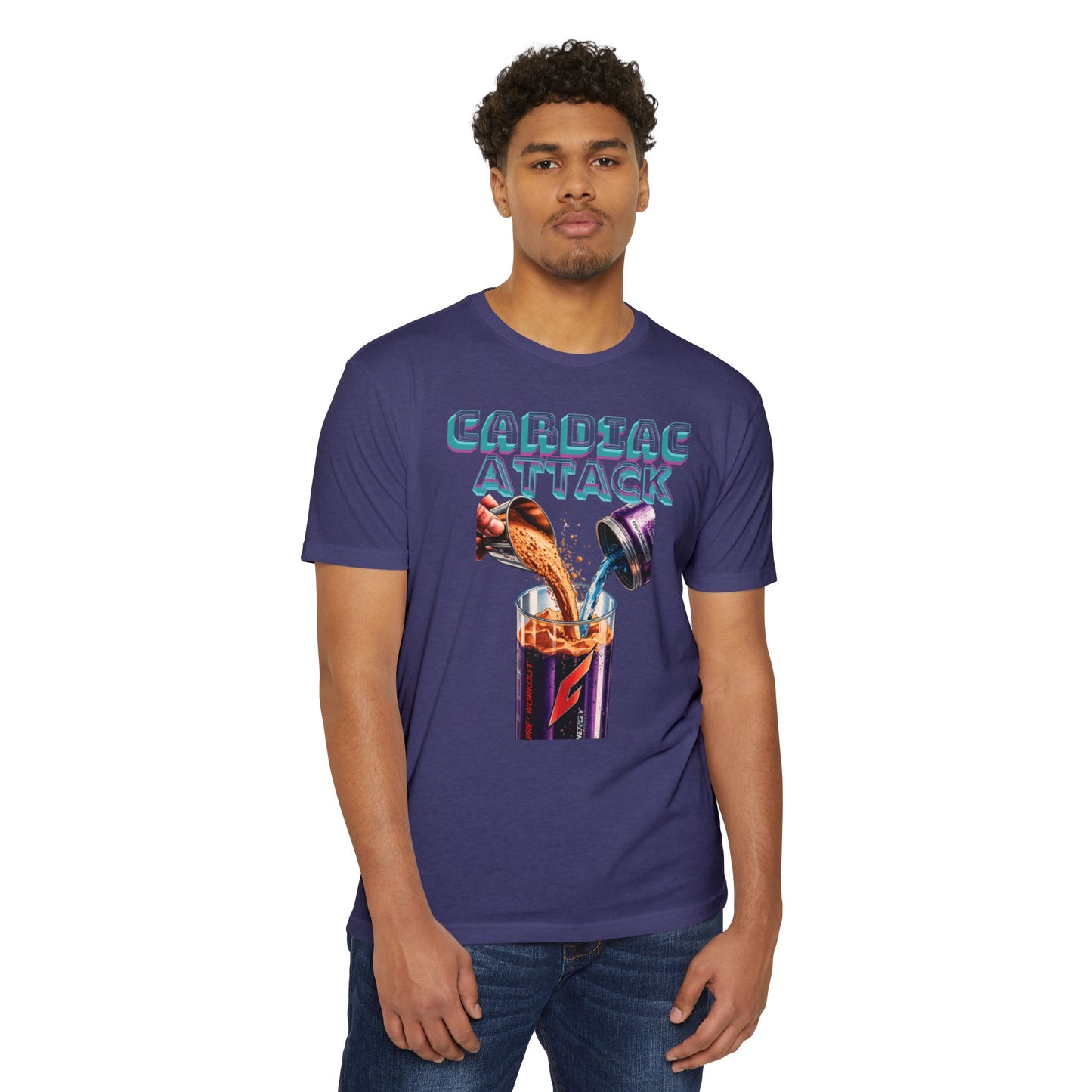 Cardiac Attack Purple Unisex Jersey T-Shirt