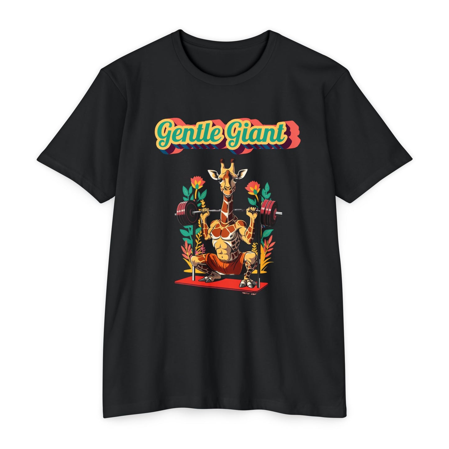 Gentle Giant Giraffe Graphic T-Shirt for Animal Lovers
