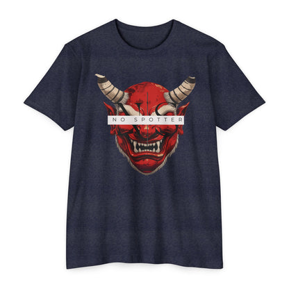 No Spotter Oni Red Unisex CVC Jersey T-shirt