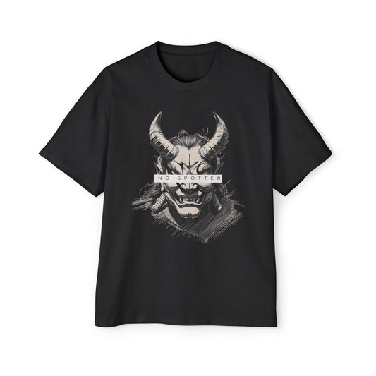 No Spotter Grey Oni Men's Oversized Graphic Tshirt