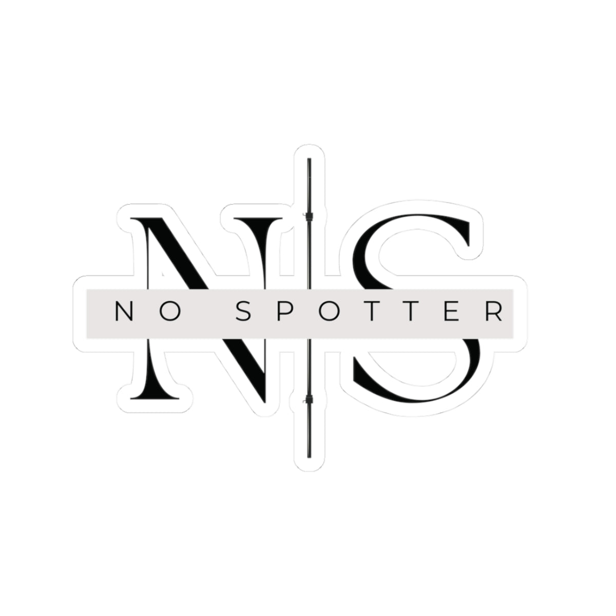 No Spotter - Cut Stickers - Decals for Fitness Enthusiasts