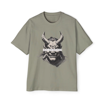 No Spotter Grey Oni Men's Oversized Graphic Tshirt