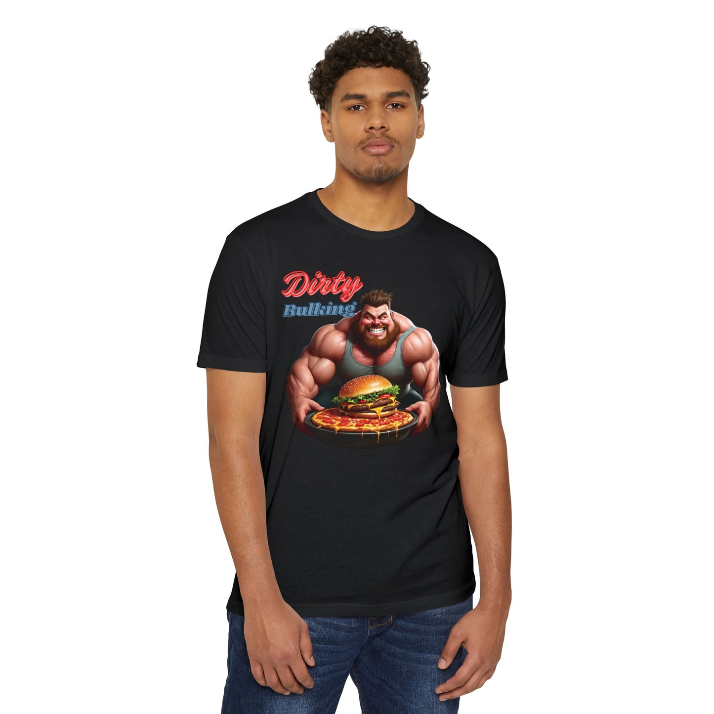 Dirty Bulking Unisex CVC T-Shirt - Fun Fitness Apparel for Gains Lovers