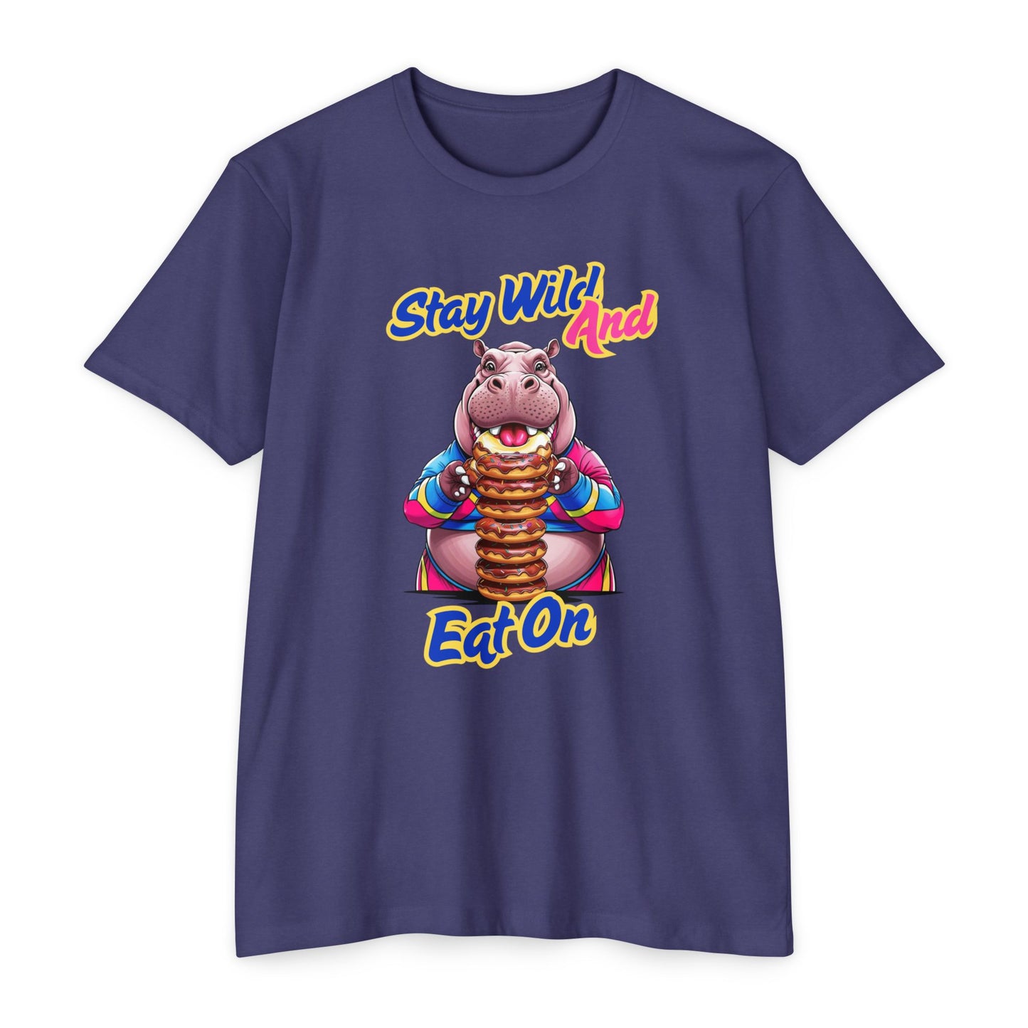 Stay Wild Hippo Variant 1 - Unisex T-Shirt