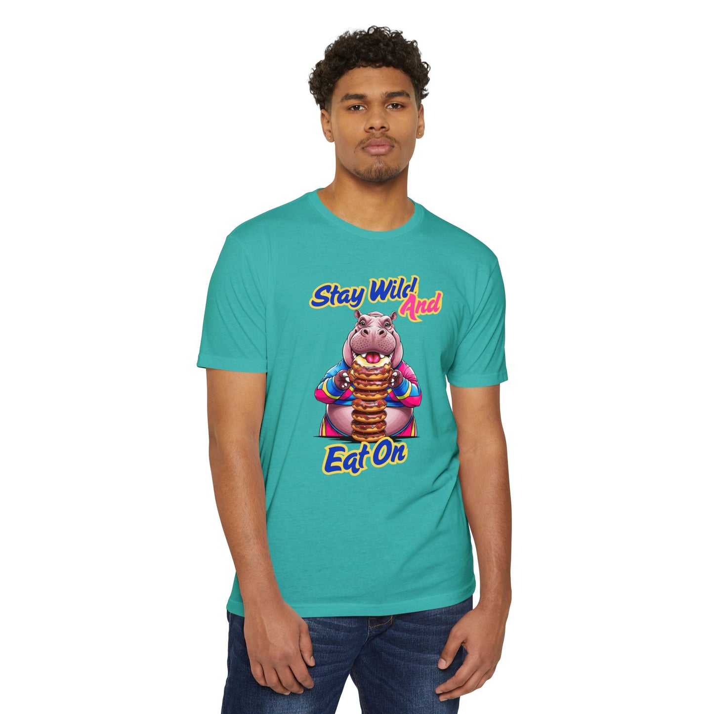 Stay Wild Hippo Variant 1 - Unisex T-Shirt