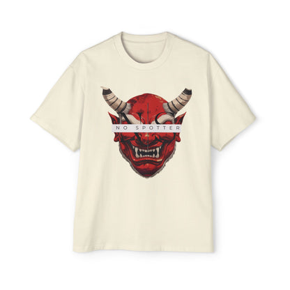 No Spotter Red Oni Men's Oversized Graphic Tshirt