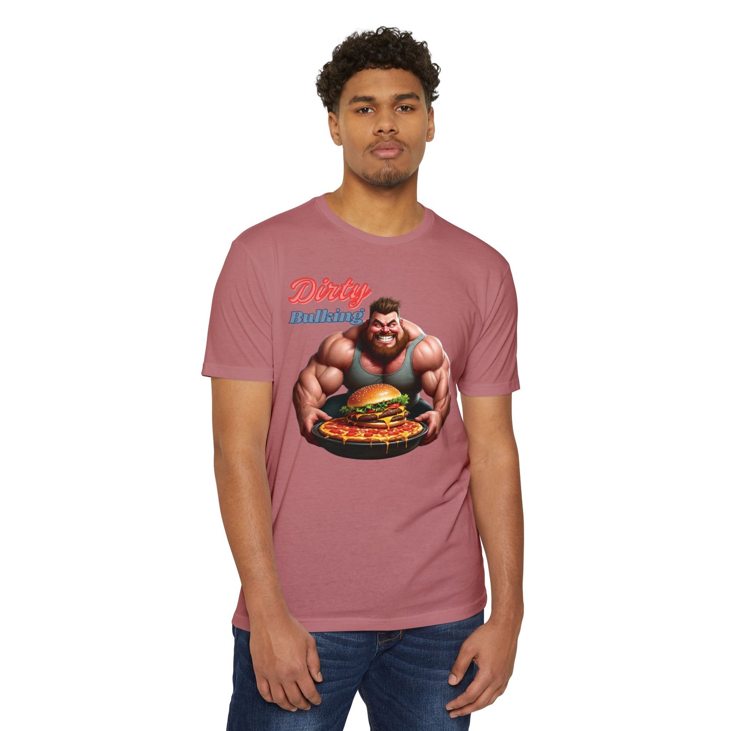 Dirty Bulking Unisex CVC T-Shirt - Fun Fitness Apparel for Gains Lovers
