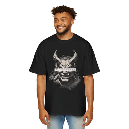 No Spotter Grey Oni Men's Oversized Graphic Tshirt