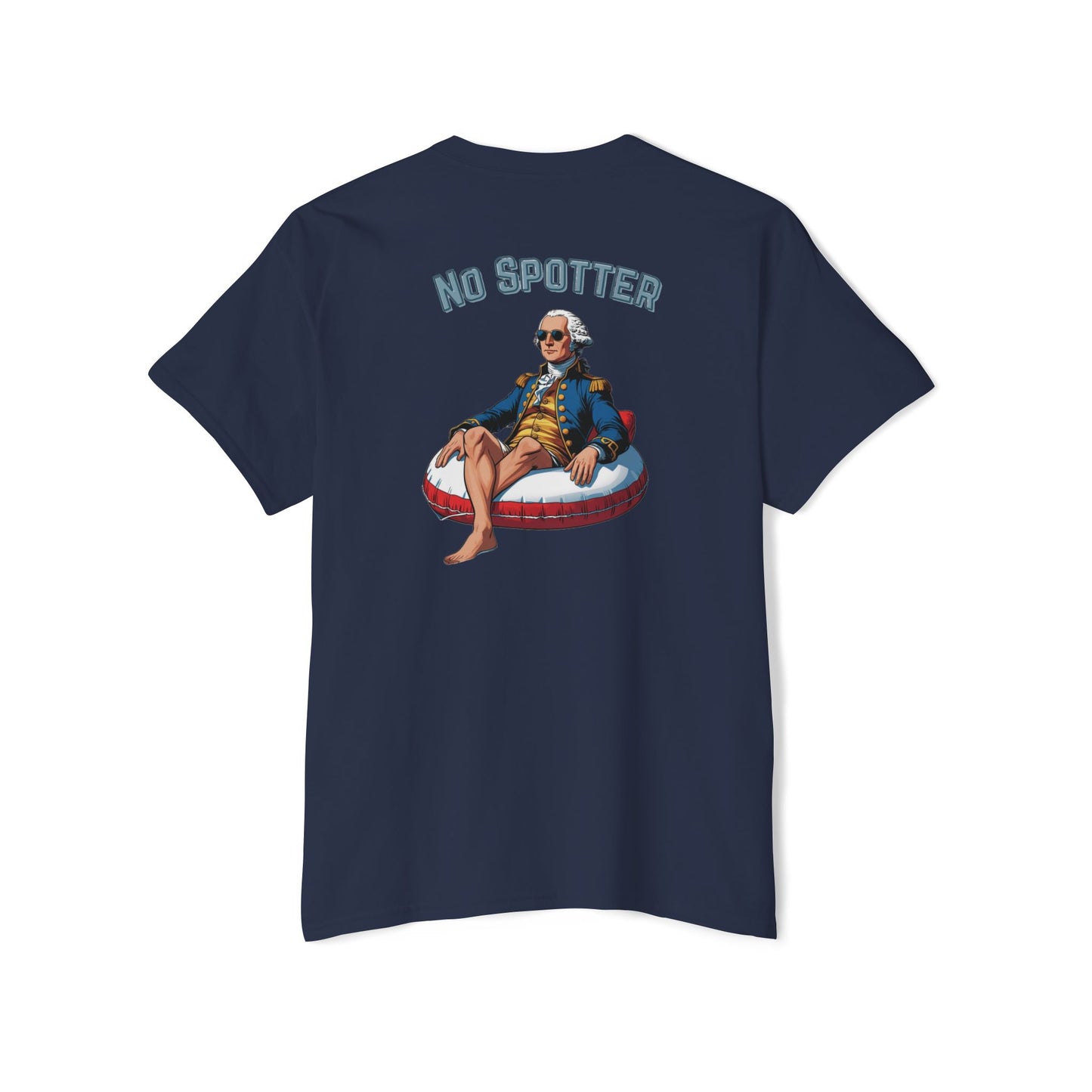 Unisex Pocket Tee - No Spotter! Graphic T-Shirt for BBQs, Pool Parties, Summer Fun, Lounge Wear, Gift Ideas