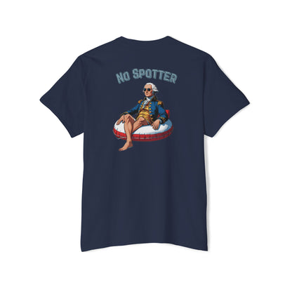Unisex Pocket Tee - No Spotter! Graphic T-Shirt for BBQs, Pool Parties, Summer Fun, Lounge Wear, Gift Ideas