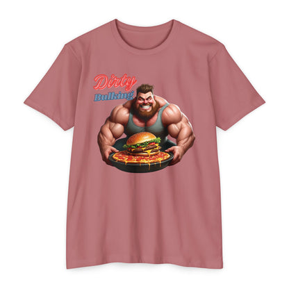 Dirty Bulking Unisex CVC T-Shirt - Fun Fitness Apparel for Gains Lovers
