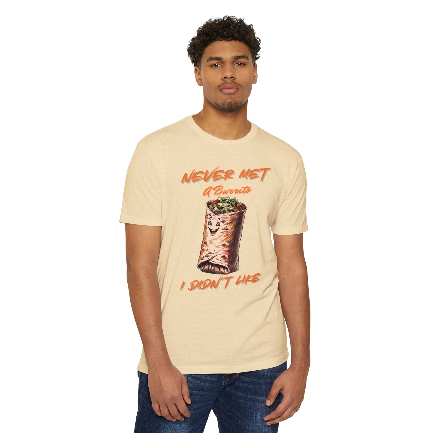 Burrito Lover T-Shirt - "Never Met a Burrito I Didn't Like"
