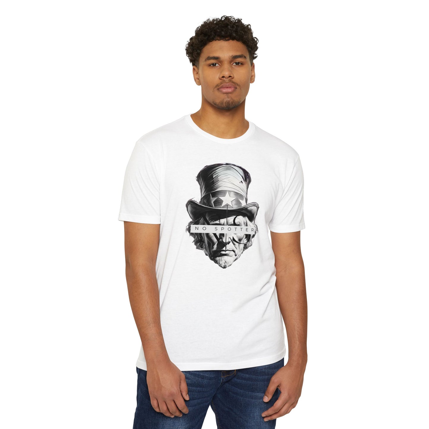 Uncle Sam Black and White T-shirt