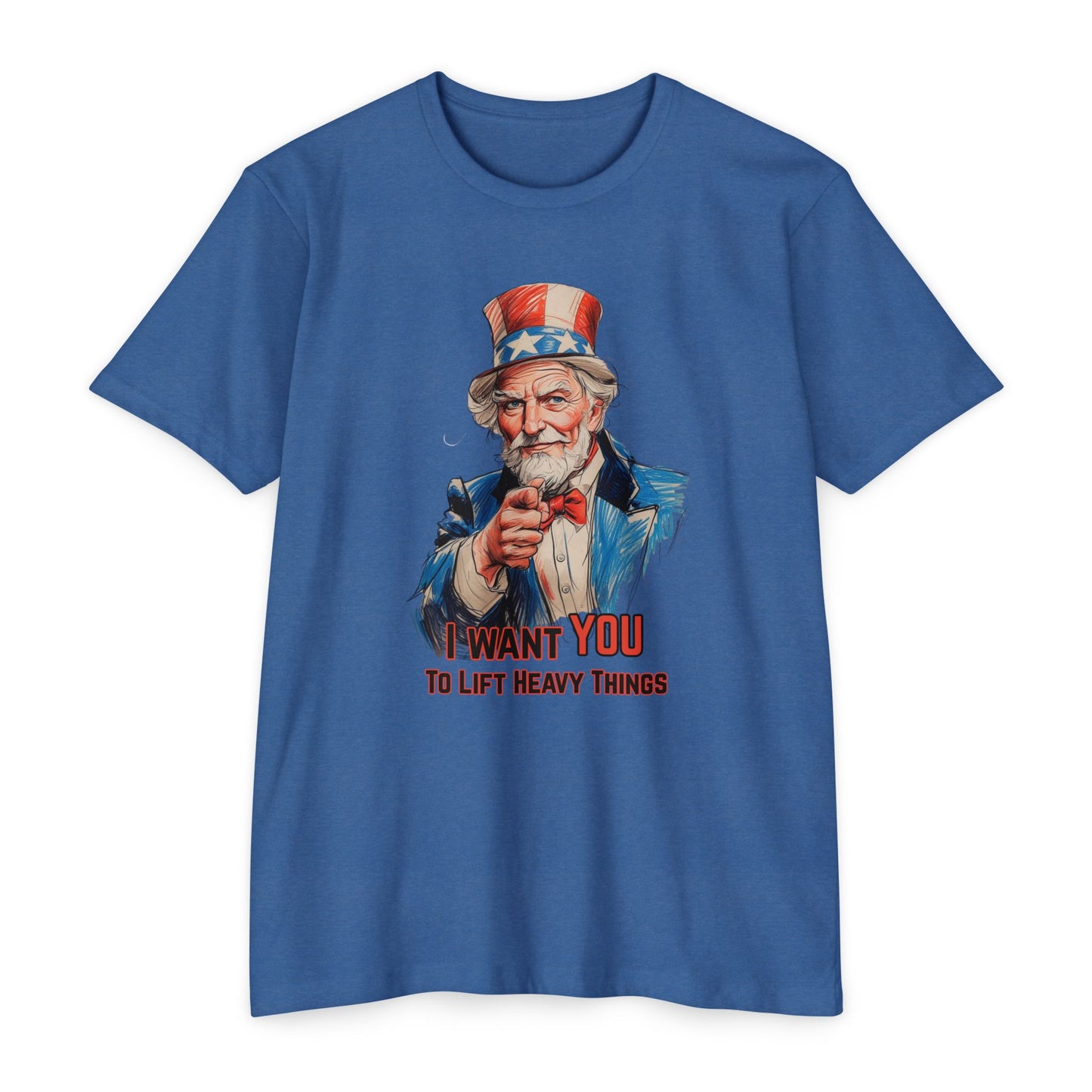 Uncle Sam Fitness T-shirt, Motivational Gym Wear, Lift Heavy Things Tee, Funny Workout Top, Gift for Gym Lovers