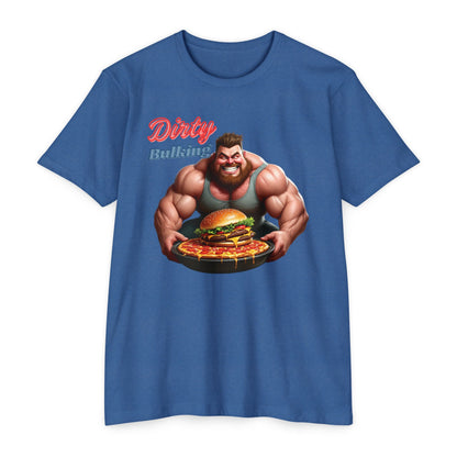 Dirty Bulking Unisex CVC T-Shirt - Fun Fitness Apparel for Gains Lovers