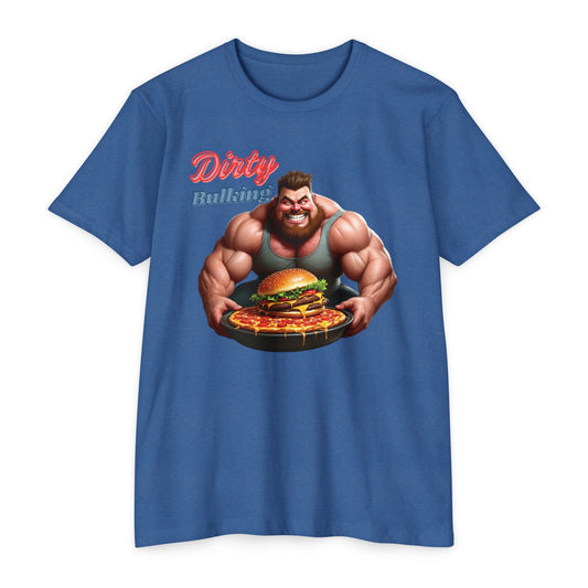Dirty Bulking Unisex CVC T-Shirt - Fun Fitness Apparel for Gains Lovers