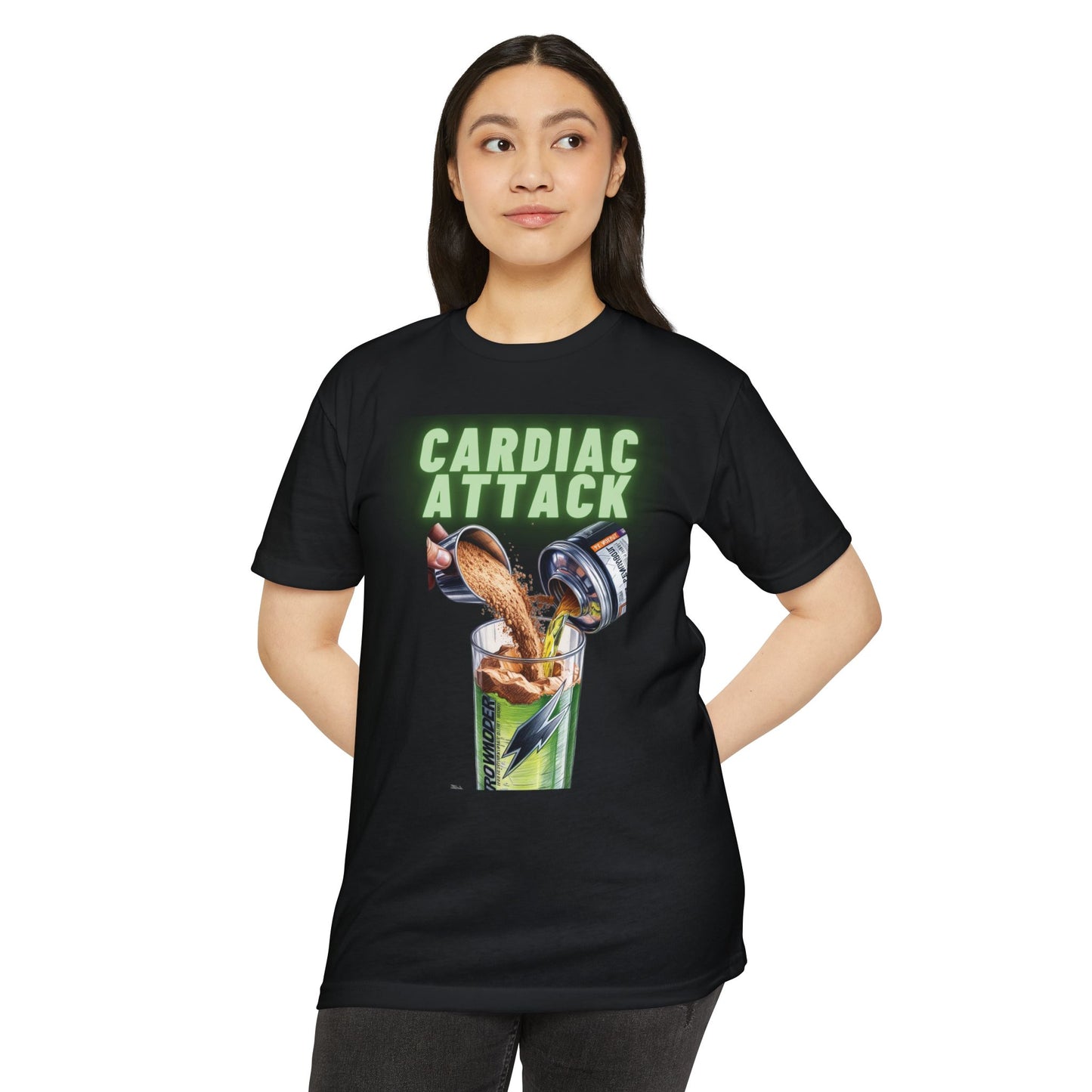 Cardiac Attack Green Graphic Tee - Unisex CVC Jersey T-shirt