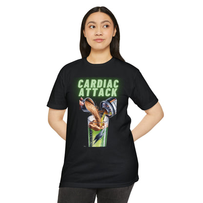 Cardiac Attack Green Graphic Tee - Unisex CVC Jersey T-shirt