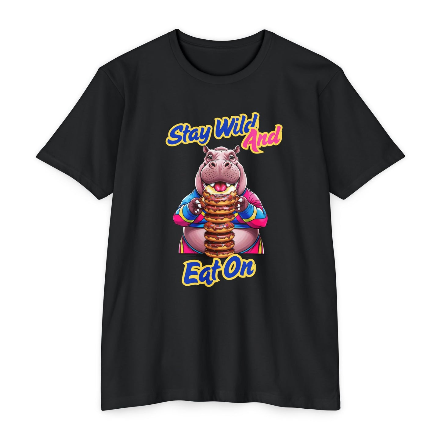 Stay Wild Hippo Variant 1 - Unisex T-Shirt