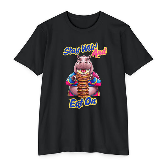 Stay Wild Hippo Variant 1 - Unisex T-Shirt