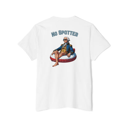 Unisex Pocket Tee - No Spotter! Graphic T-Shirt for BBQs, Pool Parties, Summer Fun, Lounge Wear, Gift Ideas
