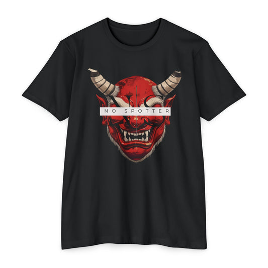 No Spotter Oni Red Unisex CVC Jersey T-shirt