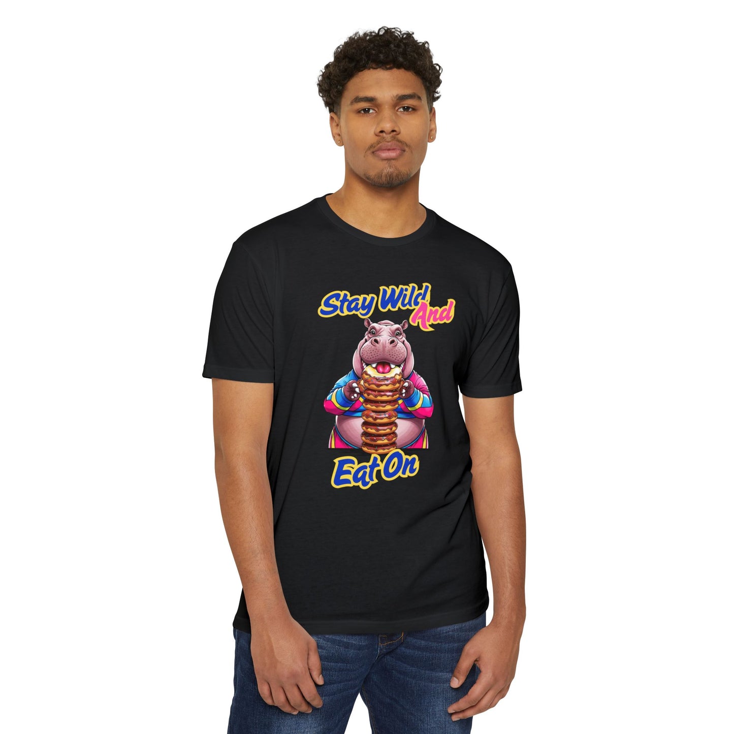 Stay Wild Hippo Variant 1 - Unisex T-Shirt