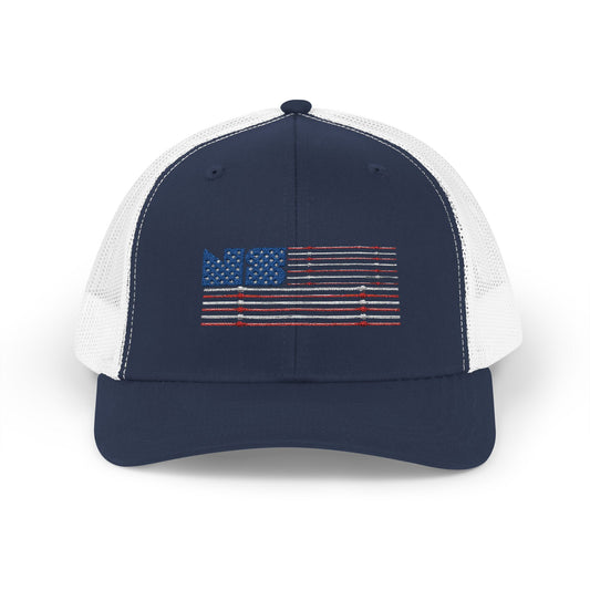 Patriotic Snapback Trucker Cap for Outdoor Adventures, Adjustable, USA Flag Design, Perfect for Memorial Day, 4th of July, Festivals, Gifts