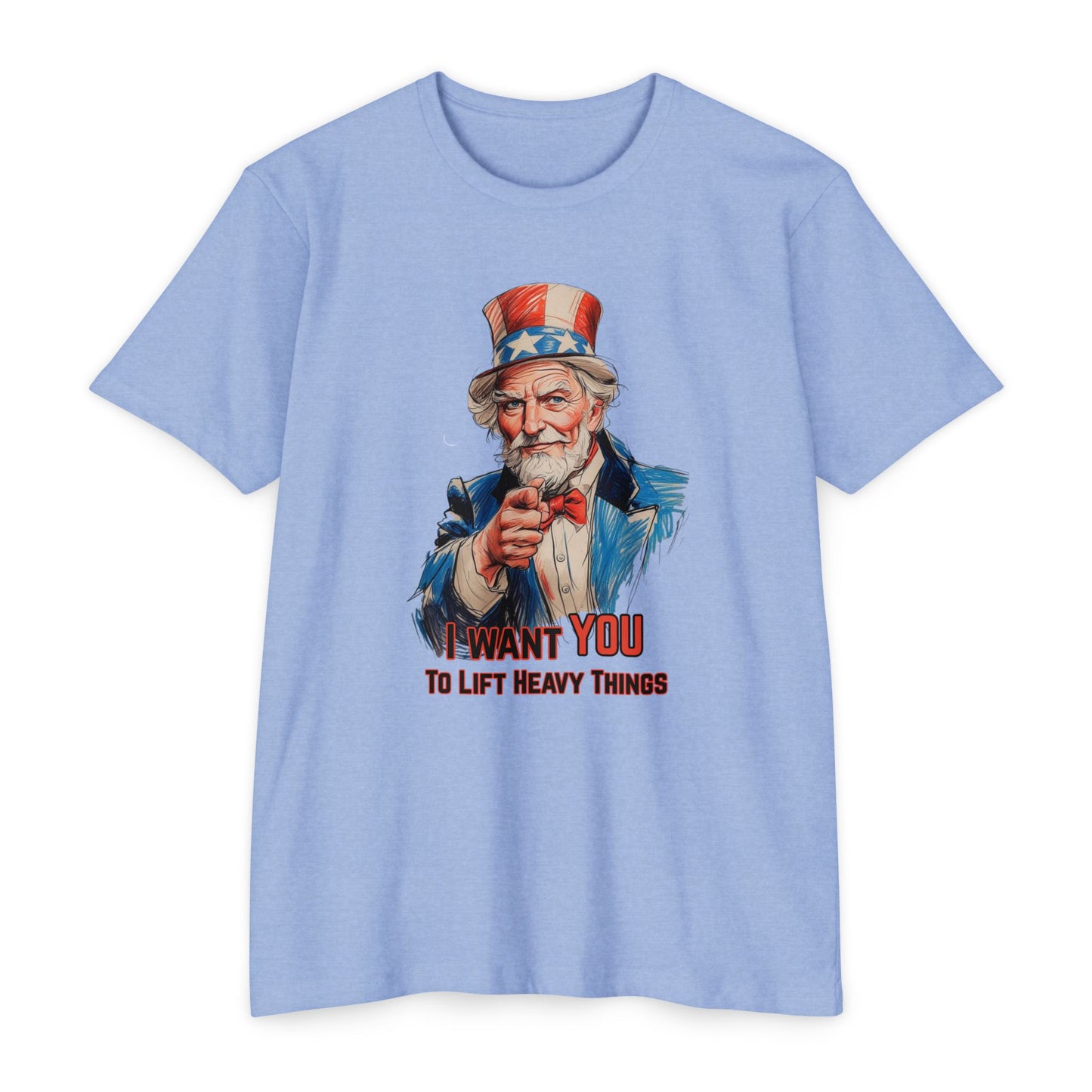 Uncle Sam Fitness T-shirt, Motivational Gym Wear, Lift Heavy Things Tee, Funny Workout Top, Gift for Gym Lovers