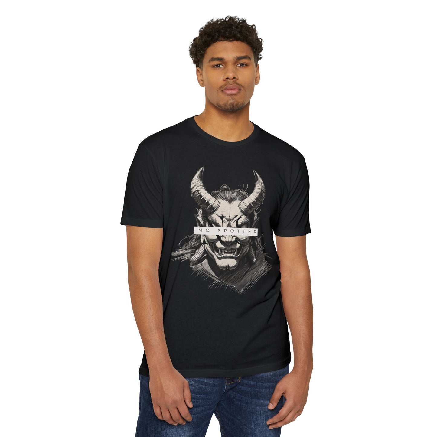 No Spotter Oni Grey Unisex CVC Jersey T-shirt