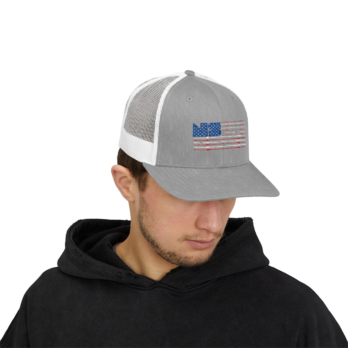Patriotic Snapback Trucker Cap for Outdoor Adventures, Adjustable, USA Flag Design, Perfect for Memorial Day, 4th of July, Festivals, Gifts