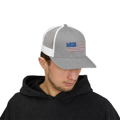 Patriotic Snapback Trucker Cap for Outdoor Adventures, Adjustable, USA Flag Design, Perfect for Memorial Day, 4th of July, Festivals, Gifts